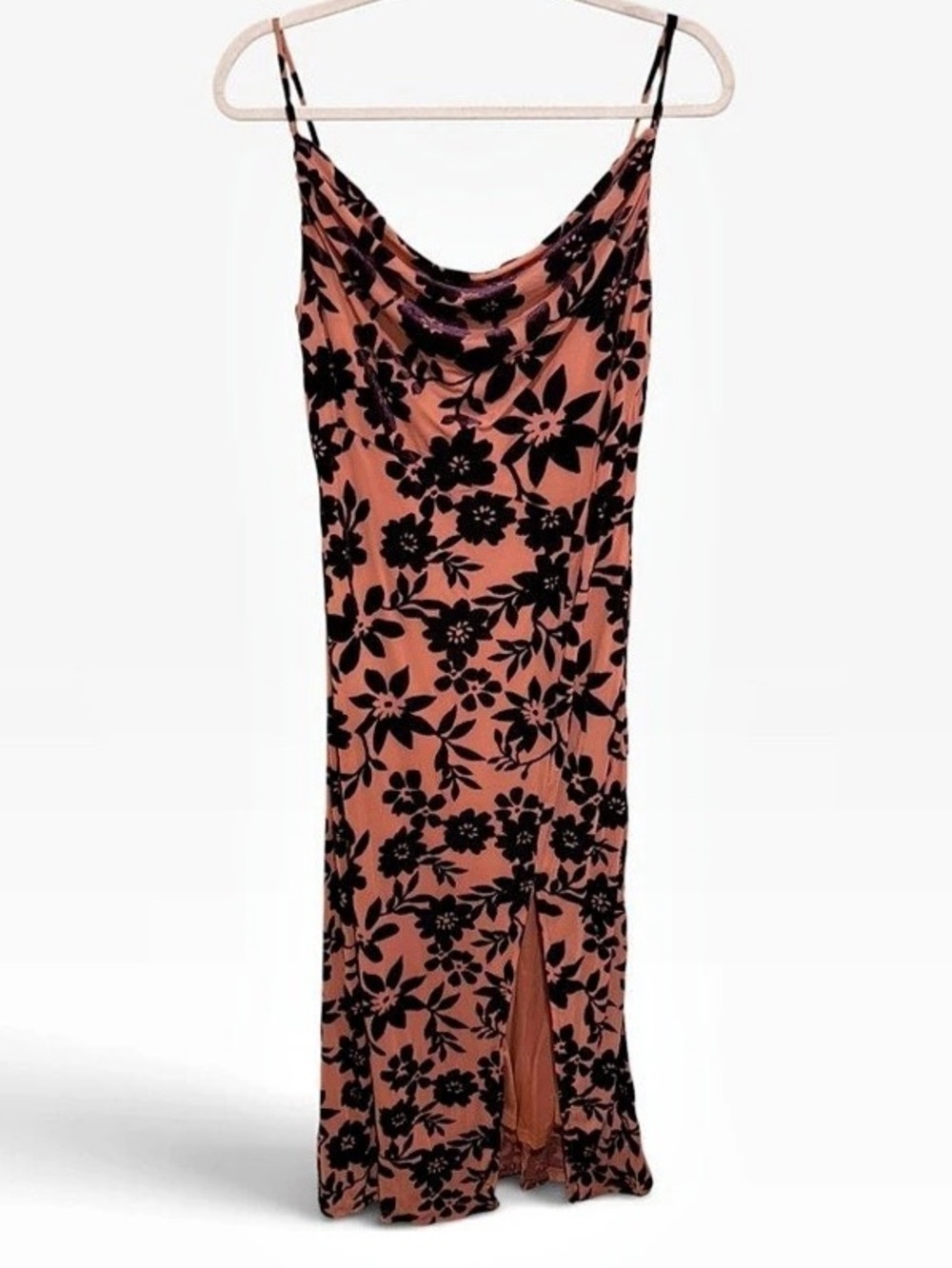 Emory Park Floral Maxi Dress in Pink & Black Size Medium NWT
